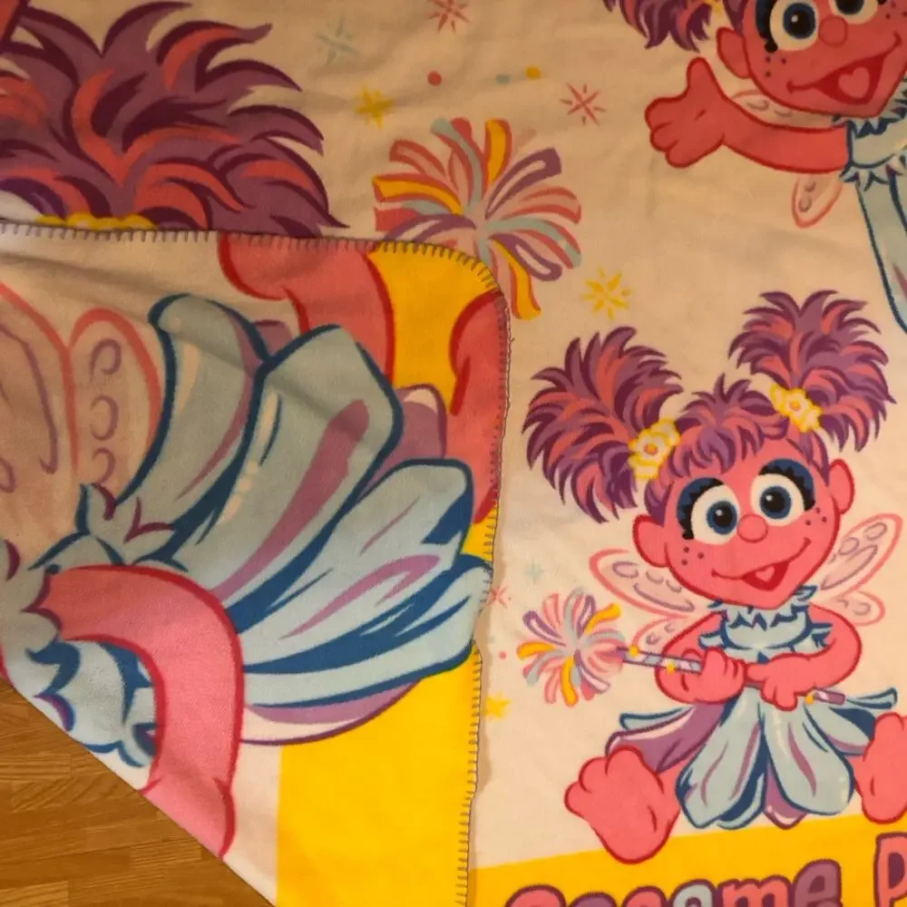 Sesame Street Abby Cadabby Fleece Throw Blanket 60x48 Pink Fairy Kids